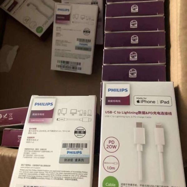 Dây cáp sạc Philips C to L cho iPhone có MFI