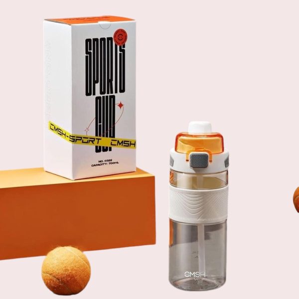 Bình nước kèm ống hút 700ml