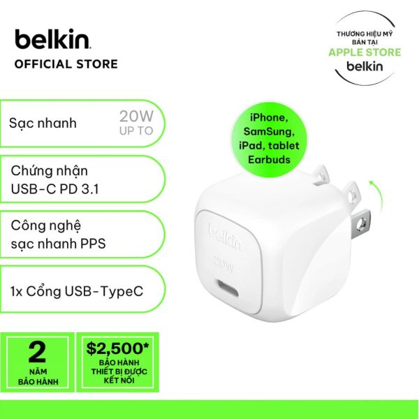Củ sạc nhanh Belkin Cubic 20W