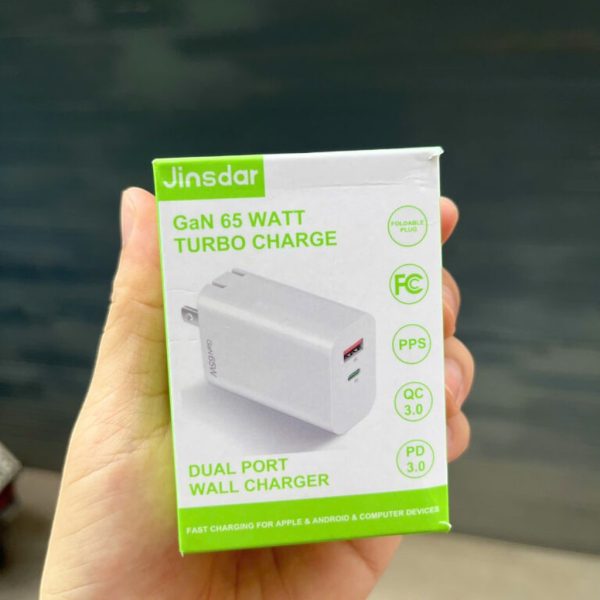 Jinsdar 65W 2 cổng USB A C GaN
