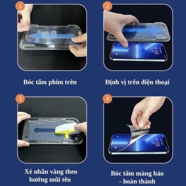 Kính cường lực tự dán cho Iphone, viền mỏng
