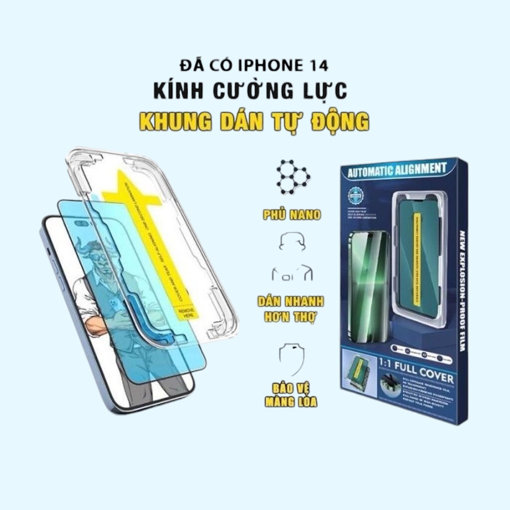 Kính cường lực tự dán cho Iphone