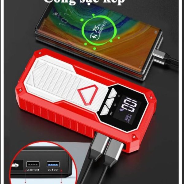 Pin dự phòng PUSHIDUN E18 18.800mAh, kiêm kích bình ô tô Pin dự phòng PUSHIDUN E18 18.800mAh, kiêm kích bình ô tô