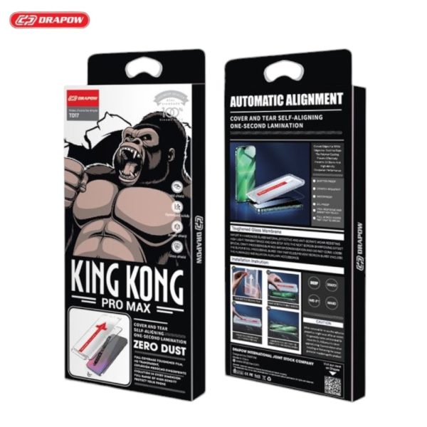 Kính cường lực tự dán KingKong Drapow tự lấy bụi