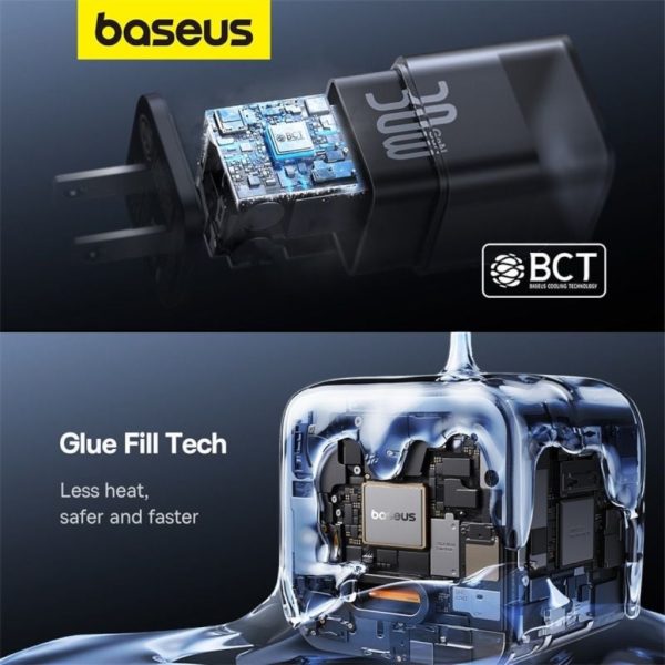 Bộ Củ Sạc Nhanh Baseus 30W GaN5S kèm cáp C to C Fast Charger 1C
