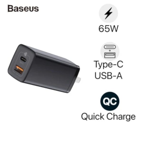 Củ sạc nhanh 65W BASEUS 1C-1A GaN2 LITE CCGAN65UE PPS/ PD 3.0 (không hộp) Củ sạc nhanh 65W BASEUS 1C-1A GaN2