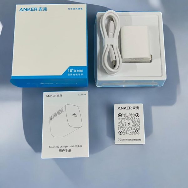 Sạc Nhanh Anker 30W 312 - B2640 kèm Cáp C to C dài 0.9m Sạc Nhanh Anker 30W 312