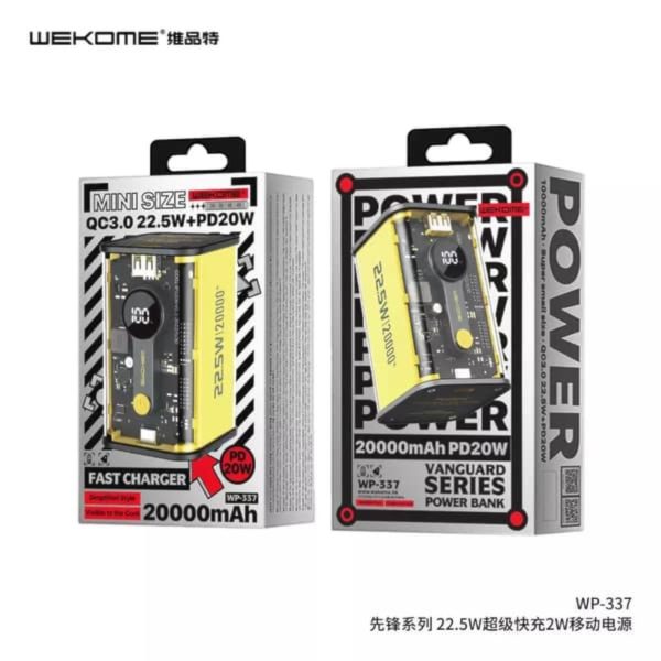 Sạc dự phòng WEKOME WP-337 20000mAh trong suốt sạc nhanh