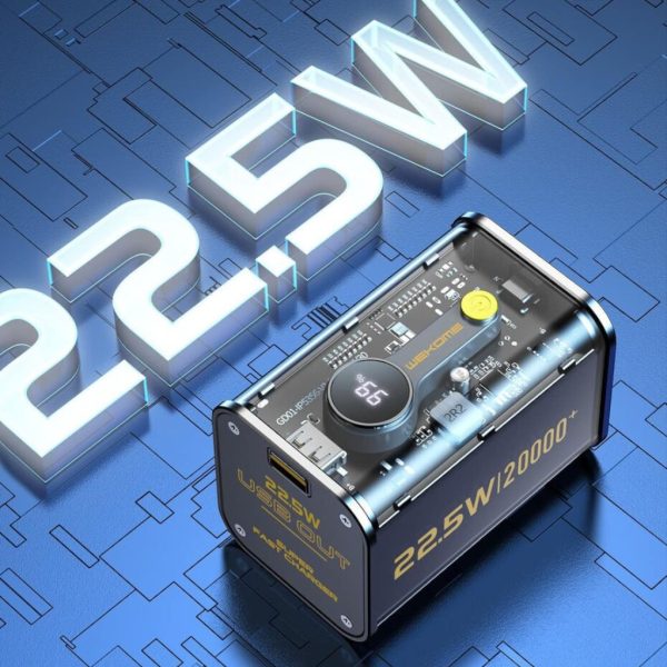 Sạc dự phòng WEKOME WP-337 20000mAh trong suốt sạc nhanh