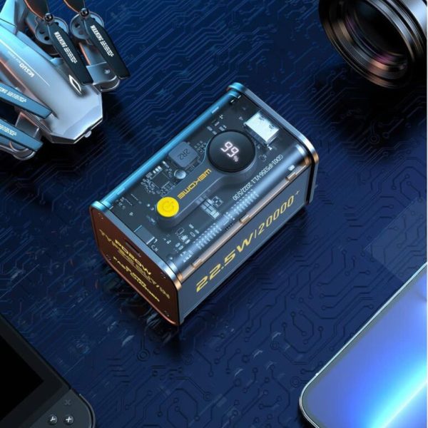 Sạc dự phòng WEKOME WP-337 20000mAh trong suốt sạc nhanh