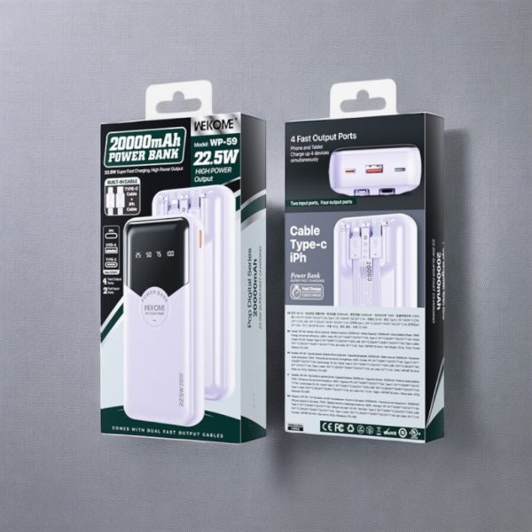 Sạc Dự Phòng WEKOME WP-59 20.000mAh