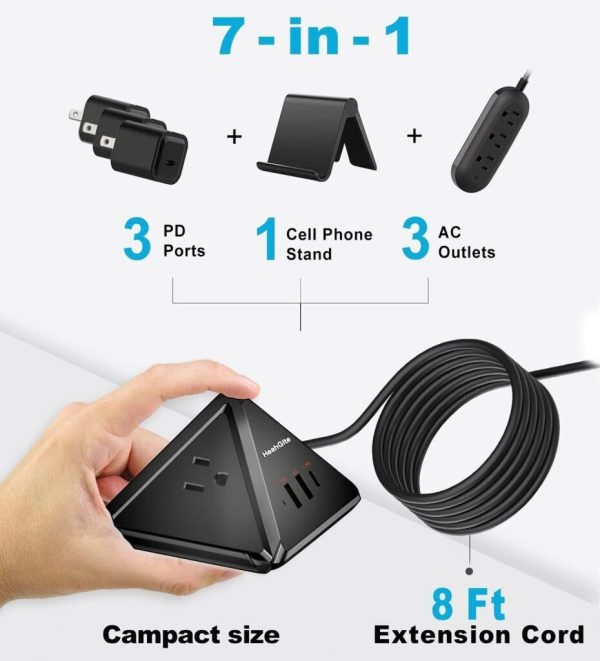 Ổ cắm điện đa năng hãng HeahGite ( Amazon Mỹ ) GL202007