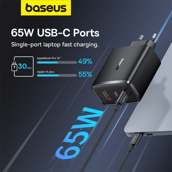 Cốc Sạc Nhanh OS-Baseus Cube Pro Fast Charger 2C+U 65W