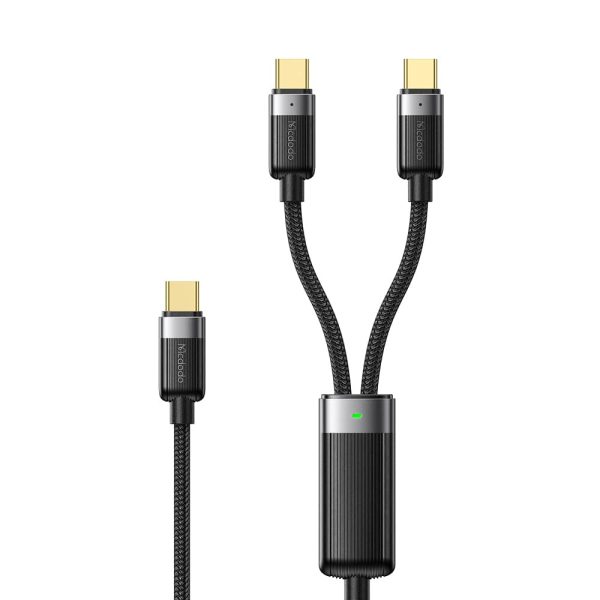 Cáp Sạc Nhanh Đa Năng Mcdodo C to Dual C 100W 2-in-1 Smart Cable