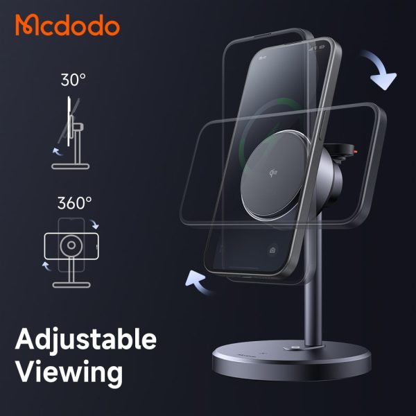 Đế Sạc Không Dây Mcdodo MagQ Qi2 3-in-1 Wireless Charging Stand (Kèm cốc cáp sạc)