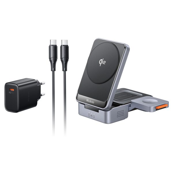 Đế Sạc Đa Năng Mcdodo MagQ Qi2 3-in-1 Foldable Charging Station (Kèm cáp sạc C to C)