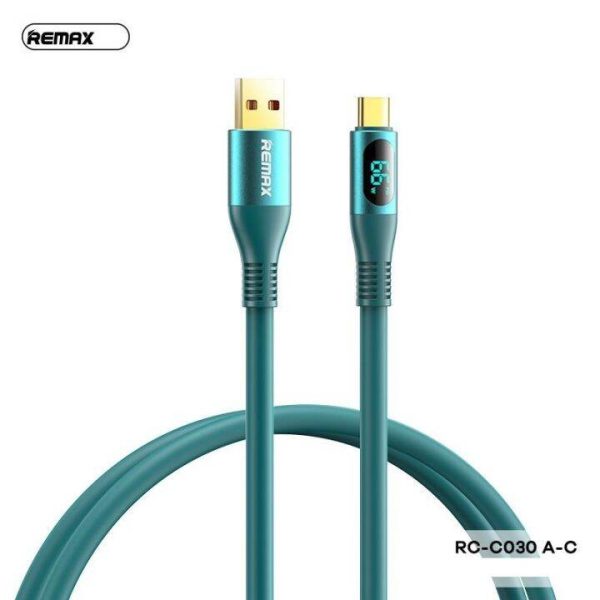 Cáp sạc báo dòng Type C REMAX RC-C030 A-C 66W Cáp sạc báo dòng Type C REMAX RC-C030 A-C 66W