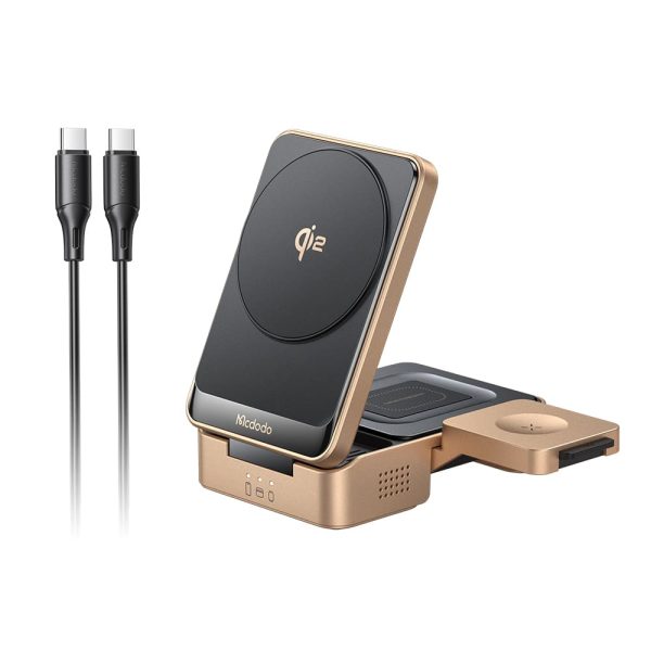Đế Sạc Đa Năng Mcdodo MagQ Qi2 3-in-1 Foldable Charging Station (Kèm cáp sạc C to C)