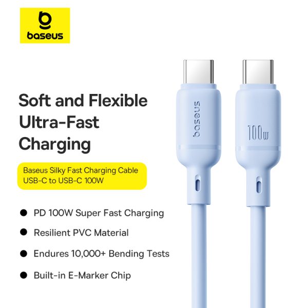 Cáp Sạc Nhanh OS-Baseus Silky Series Fast Charging Cable Type-C to Type-C 100W