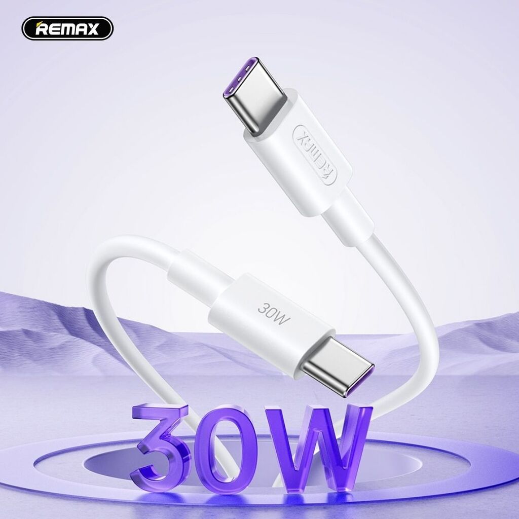 Cáp Sạc Nhanh Remax RC-C021 C-C 30W (1M/2M) – Mềm Mại, Mượt Mà