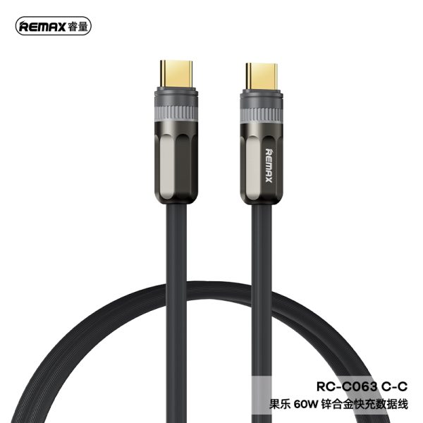 Cáp sạc nhanh REMAX RC-C063 C-C 60W (Type-C To Type-C) Cáp sạc nhanh REMAX RC-C063 C-C 60W (Type-C To Type-C)