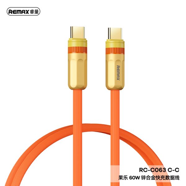 Cáp sạc nhanh REMAX RC-C063 C-C 60W (Type-C To Type-C) Cáp sạc nhanh REMAX RC-C063 C-C 60W (Type-C To Type-C)