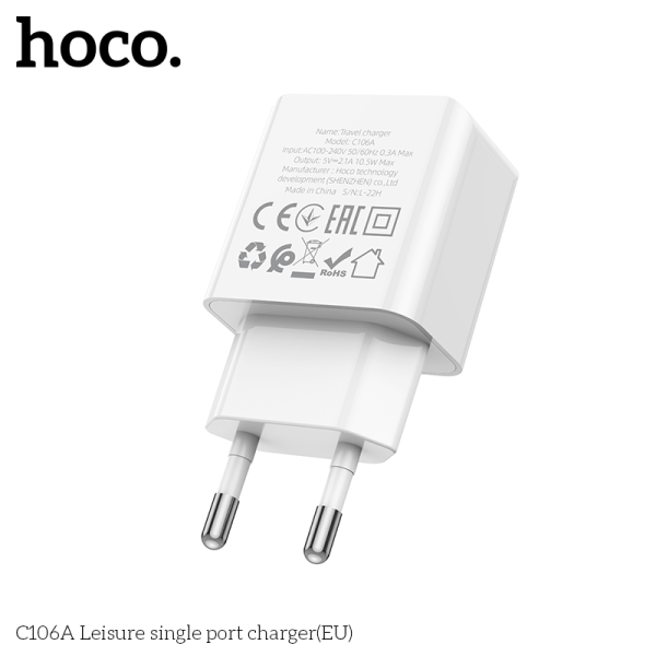 Củ sạc nhanh Hoco C106A 10,5W Củ sạc nhanh Hoco C106A 10,5W