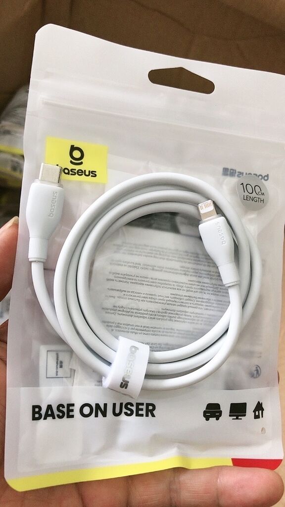 Cáp sạc nhanh 20w baseus pudding đóng túi zip