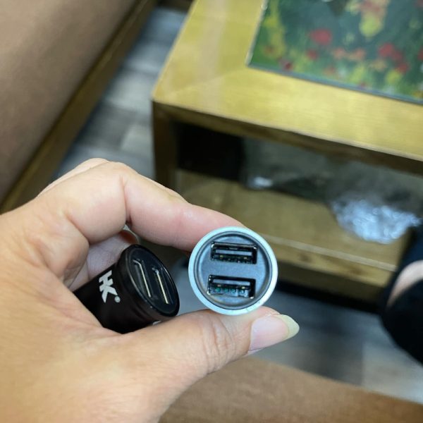 Củ sạc xịn HK cắm tẩu sạc oto 2 port chuyển đổi điện áp 12V -> 5V/2.4A