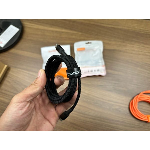 Cáp sạc nhanh C to C dài 2m bọc dù công suất 60w chính hãng Tooki