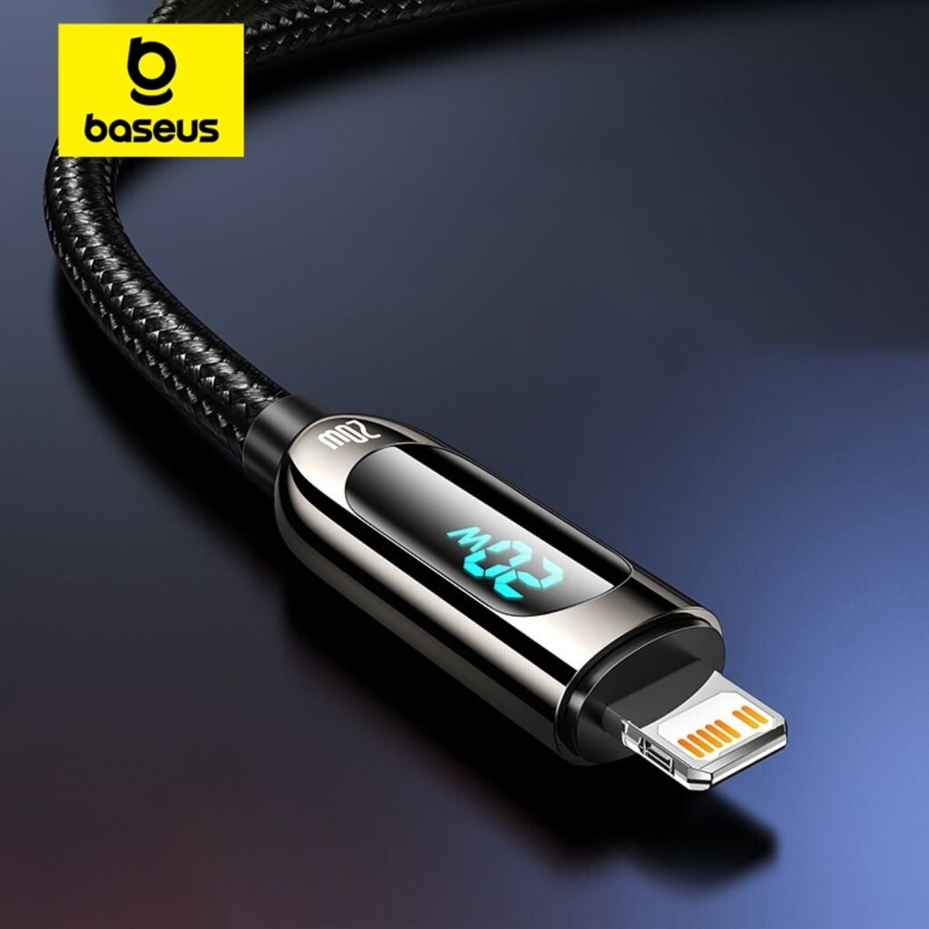 (10 tặng 1) Cáp sạc nhanh tích hợp màn hình LED Baseus Display Fast Charging Data Cable C to IP 20W