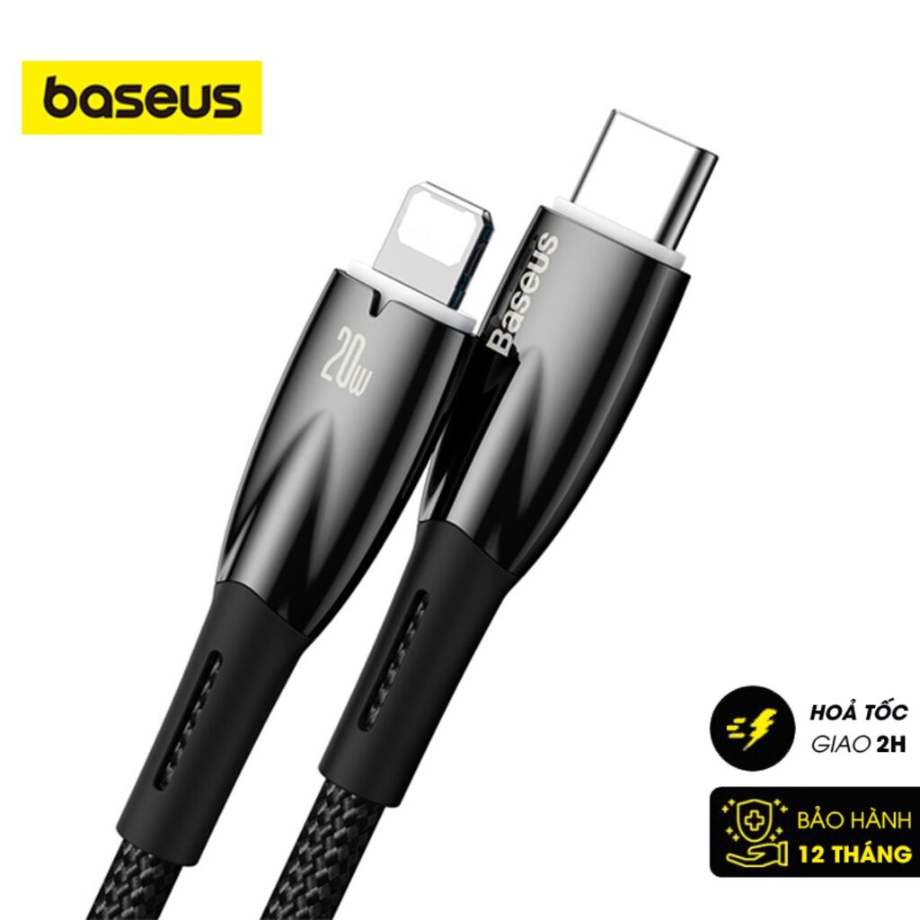 Cáp Sạc Nhanh C to Lightning Baseus Glimmer Series Fast Charging Data Cable Type-C to iP 20W