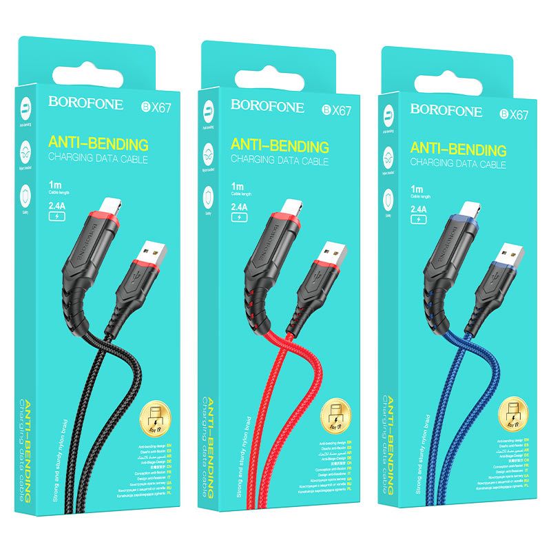 Cáp sạc Borofone BX67 Lightning,  typeC, micro