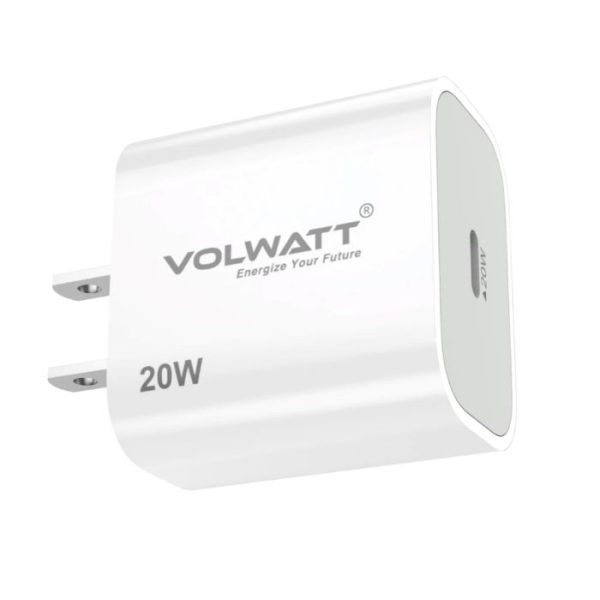 Bộ củ cáp sạc Volwatt (Đức) GE-20P GaN Plus 20W Fast Charger Type C to C Cable Bộ củ cáp sạc Volwatt (Đức) GE-20P GaN Plus 20W Fast Charger Type C to C Cable