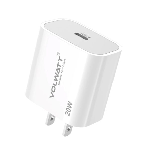 Bộ củ cáp sạc Volwatt (Đức) GE-20P GaN Plus 20W Fast Charger Type C to C Cable