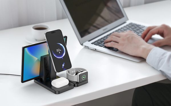 Dock sạc 34in 1 sạc không dây Magsafe cho iphone,android, tai nghe không dây, airpod, apple watch