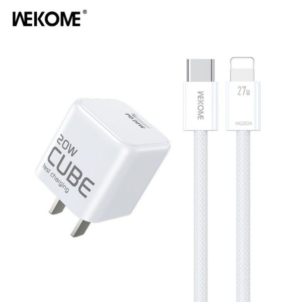 Combo Sạc Nhanh WEKOME WU-30 | PD 20W + Cáp Sạc 27W ( C-L )/65W ( C-C ) - ( Xuất VAT + 8% )