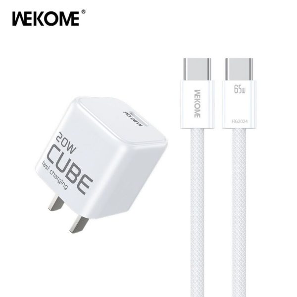 Combo Sạc Nhanh WEKOME WU-30 | PD 20W + Cáp Sạc 27W ( C-L )/65W ( C-C ) - ( Xuất VAT + 8% )