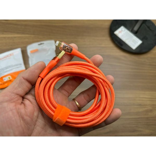 Cáp sạc A to L chính hãng Toocki mầu Cam cực đẹp, dài 1,8m