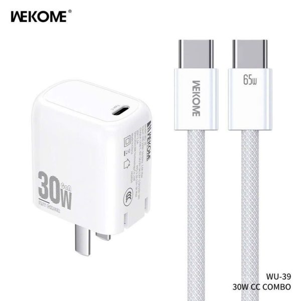 Bộ Sạc Nhanh WEKOME WU-39 PD 30W + Cáp Sạc 27W ( C-L ) / 65W ( C-C ) Bộ Sạc Nhanh WEKOME WU-39 PD 30W + Cáp Sạc 27W ( C-L ) / 65W ( C-C )