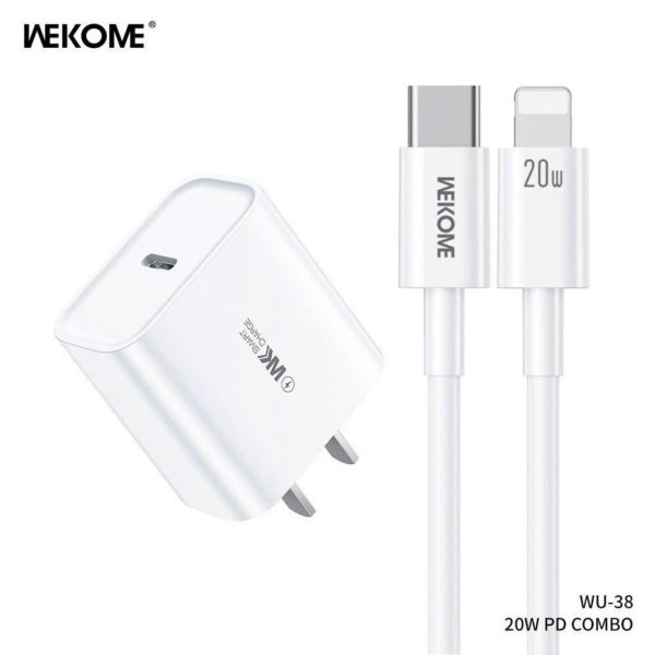 Bộ Sạc Nhanh WEKOME WU-38 PD20W + Cáp Sạc 20W ( C-L )/ 100W ( C-C ) - ( Xuất VAT + 8% ) Bộ Sạc Nhanh WEKOME WU-38 PD20W + Cáp Sạc 20W ( C-L )/ 100W ( C-C ) - ( Xuất VAT + 8% )