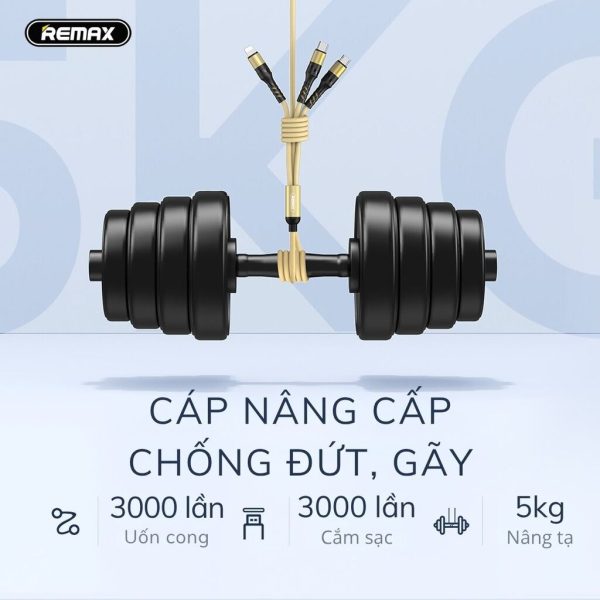 Cáp Sạc Nhanh REMAX RC-186th 3.1A 3IN1