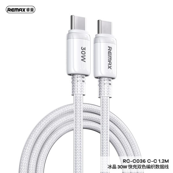 Cáp sạc nhanh Icy Series 30W Dual-color Braided RC-C036 C-C