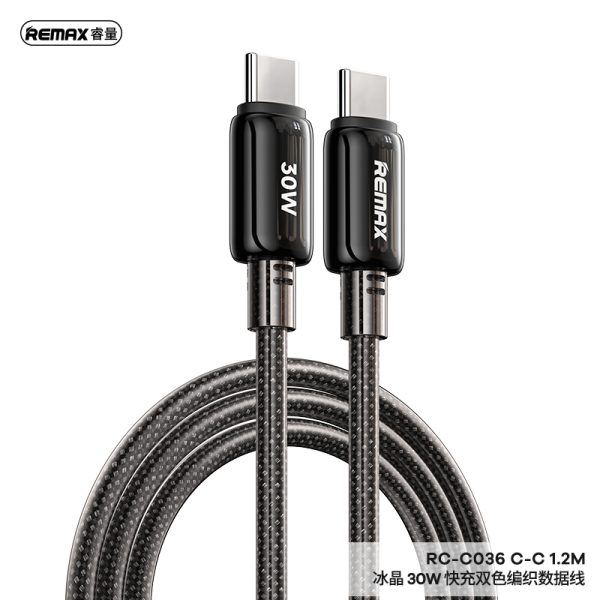 Cáp sạc nhanh Icy Series 30W Dual-color Braided RC-C036 C-C