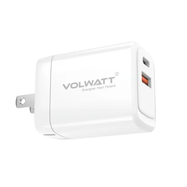 Củ sạc siêu nhanh Volwatt (Đức) GE-35-AC-M GaN 35W PD+QC Dual Ports Củ sạc siêu nhanh Volwatt (Đức) GE-35-AC-M GaN 35W PD+QC Dual Ports