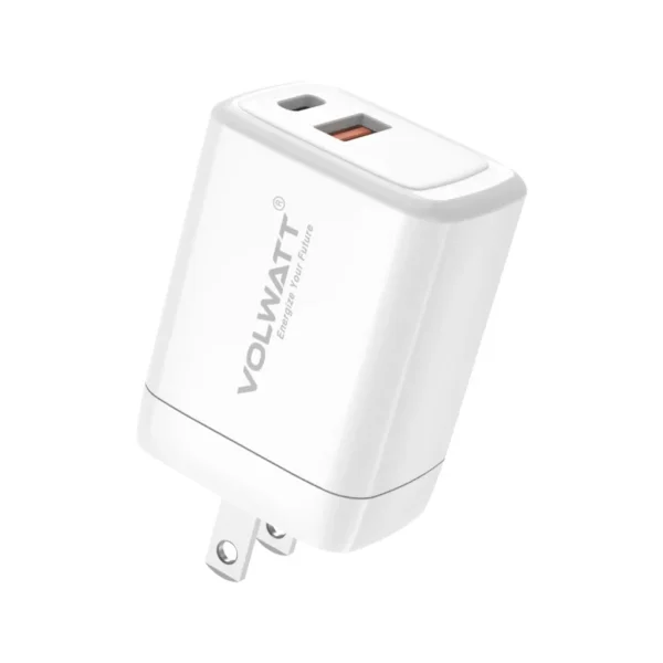 Củ sạc siêu nhanh Volwatt (Đức) GE-35-AC-M GaN 35W PD+QC Dual Ports Củ sạc siêu nhanh Volwatt (Đức) GE-35-AC-M GaN 35W PD+QC Dual Ports