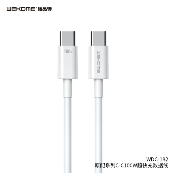 Cáp Sạc Siêu Nhanh WEKOME WDC-182 USB-C to C – PD 100W, Sạc 65% Trong 30 Phút Cáp Sạc Siêu Nhanh WEKOME WDC-182 USB-C to C – PD 100W, Sạc 65% Trong 30 Phút