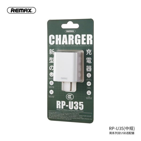 Củ sạc nhanh REMAX RP-U35 2.1A 2 cổng USB