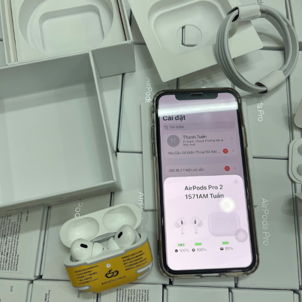 Tai Nghe Airpod Pro 2 Hổ Vằn 1571AM ANC Pin 8h | Chống Ồn 48DB | Bản Cao Cấp Nhất Có Popup Tai Nghe Airpod Pro 2 Hổ Vằn 1571AM ANC Pin 8h | Chống Ồn 48DB | Bản Cao Cấp Nhất Có Popup