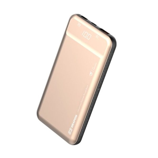 [Vỏ hộp cũ] Pin Dự Phòng sạc nhanh PD 18W Drapow 10000mAh PD15 (Vàng)